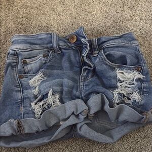 Distressed Denim Shorts